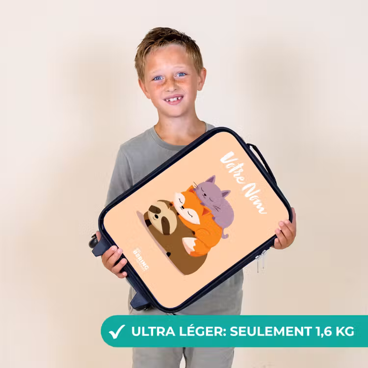 Valise enfant avec nom - Animaux - Dormir - Ensemble — 2