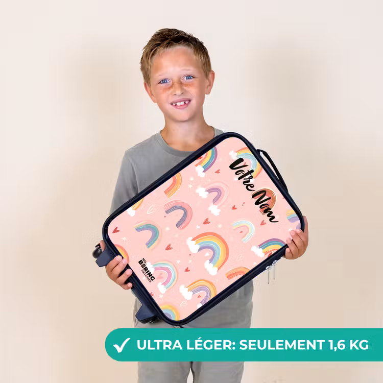 Valise enfant avec nom - Arc-en-ciel - Motif - Pastel — 2