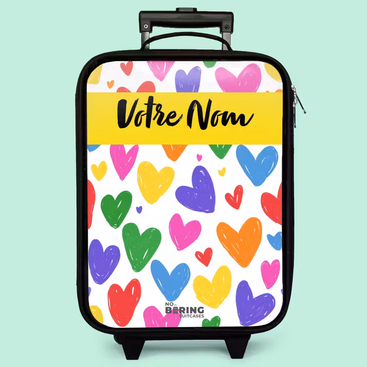 Valise enfant avec nom - Coeurs - Motif - Coloré — 3