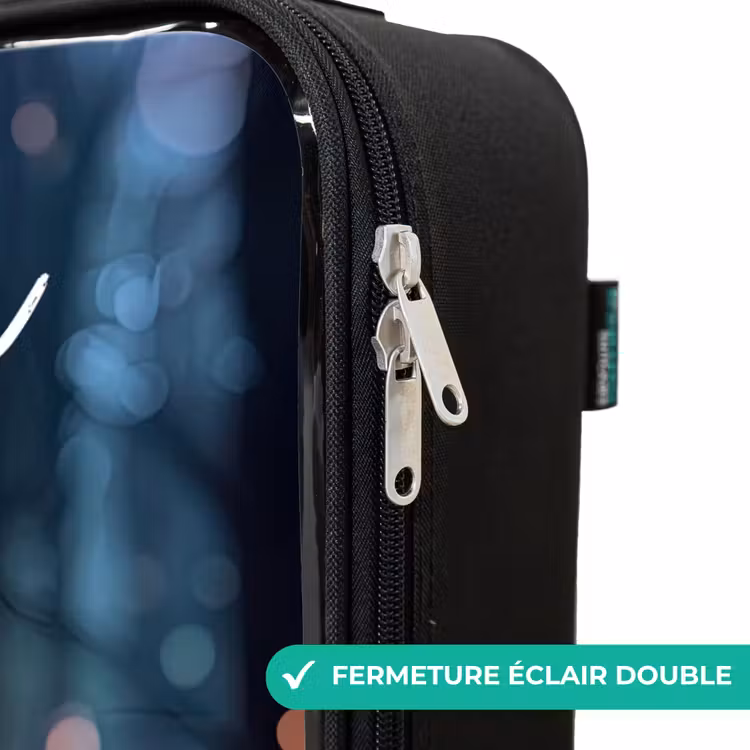 Valise enfant avec nom - Fée - Forêt - Paillettes — 6