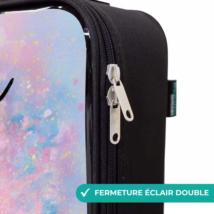 Valise enfant avec nom - Fille - Licorne - Paillettes — 6