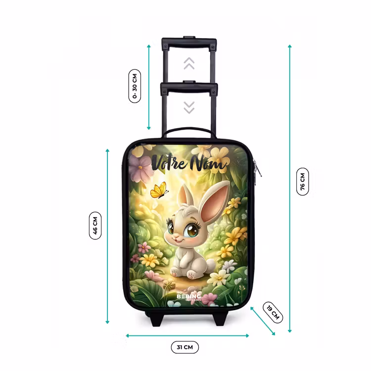 Valise enfant avec nom - Lapin - Soleil - Conte de fées - Papillon — 7