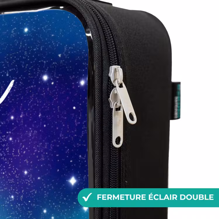 Valise enfant avec nom - Licorne - Ciel étoilé - Bleu — 6