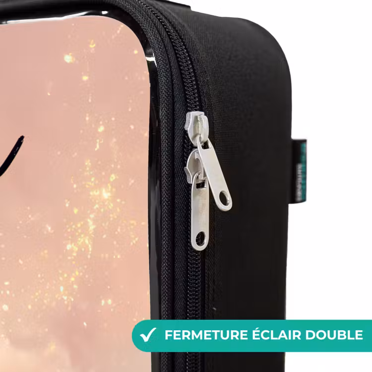 Valise enfant avec nom - Licorne - Nuages - Rose — 6