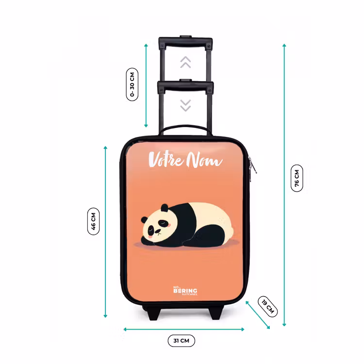 Valise enfant avec nom - Panda - Dormant - Orange — 7