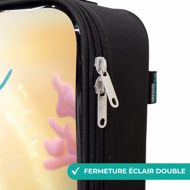 Valise enfant avec nom - Sirène - Poisson - Corail — 6