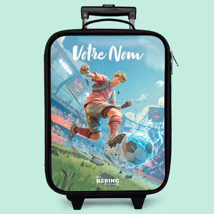 Valise enfant avec nom - Stade - Footballeur - Ballon - Électrique — 3