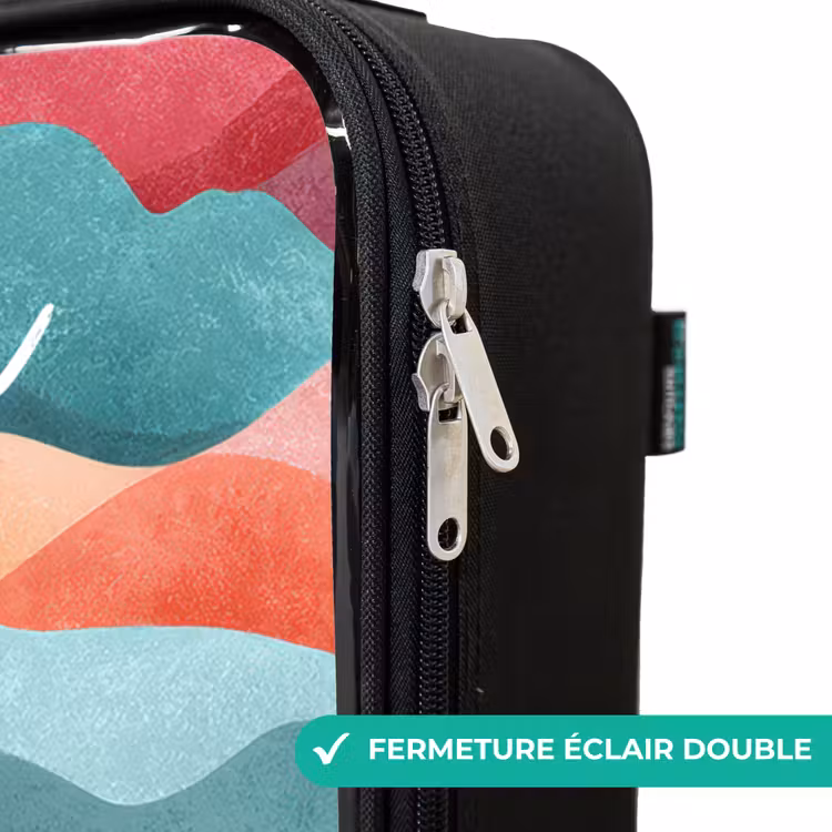 Valise enfant avec nom - Vagues - Colorées - Abstraites — 6