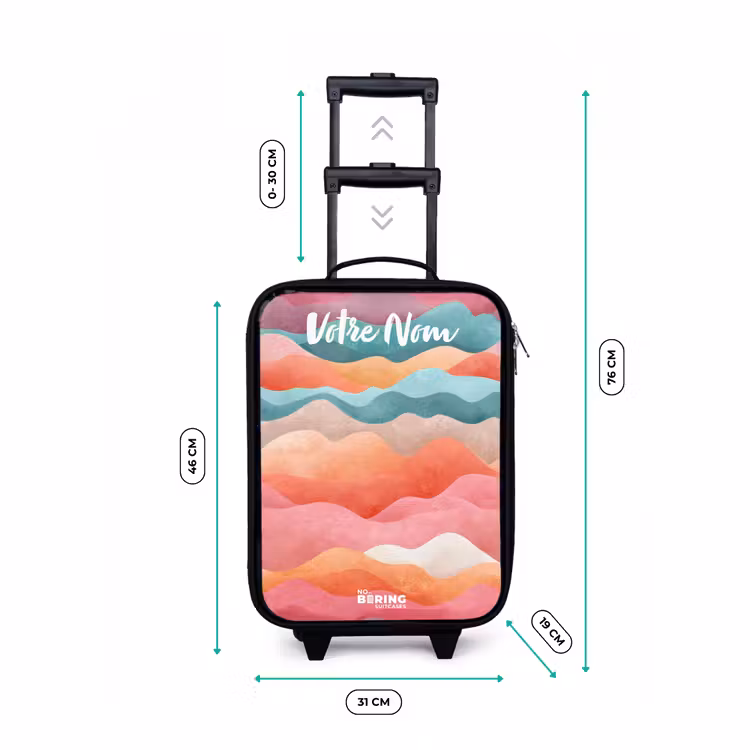 Valise enfant avec nom - Vagues - Colorées - Abstraites — 7