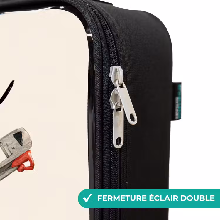 Valise enfant avec nom - Véhicule de pompiers - Signé - Rouge — 6