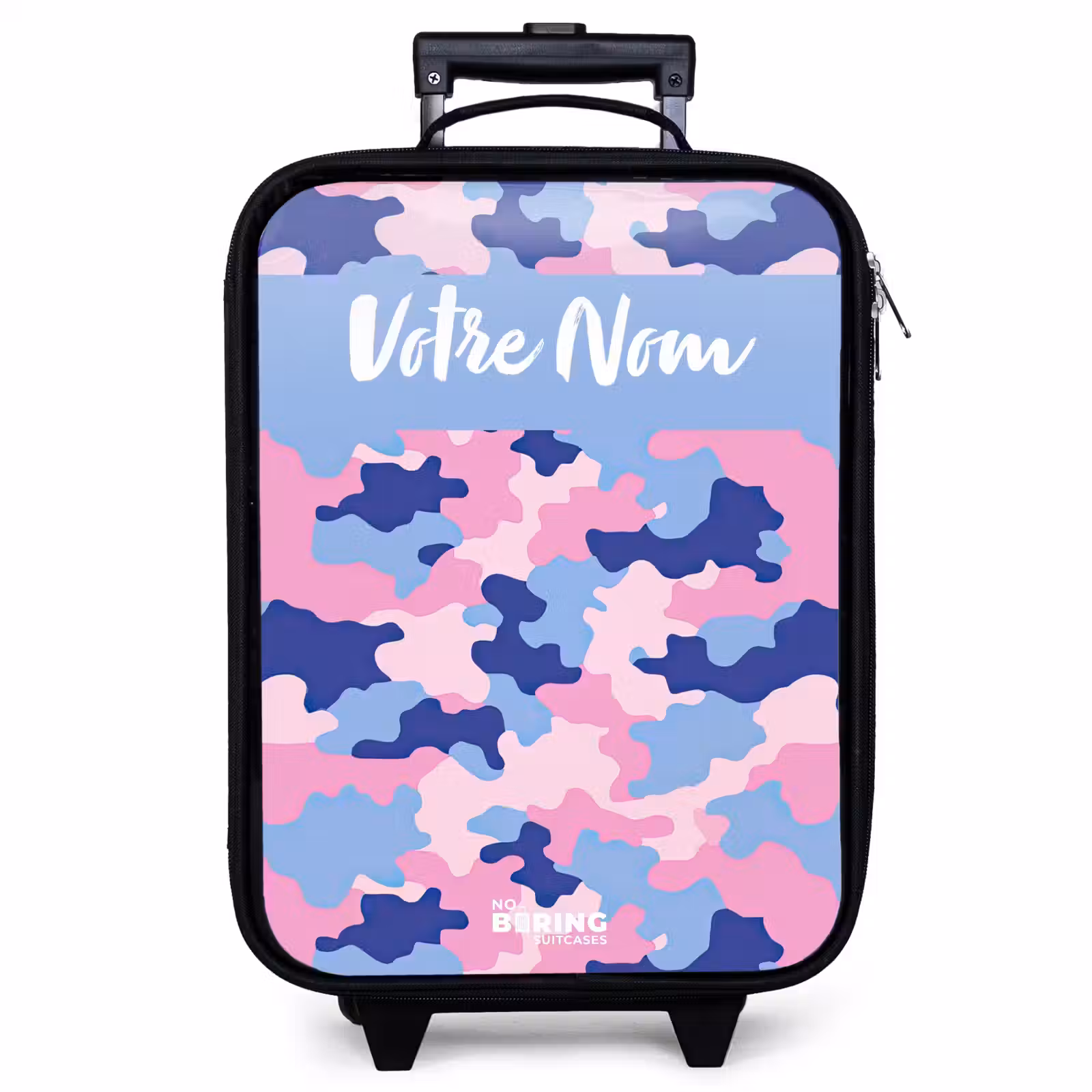 Valise enfant avec nom - Camouflage - Rose - Bleu — 1