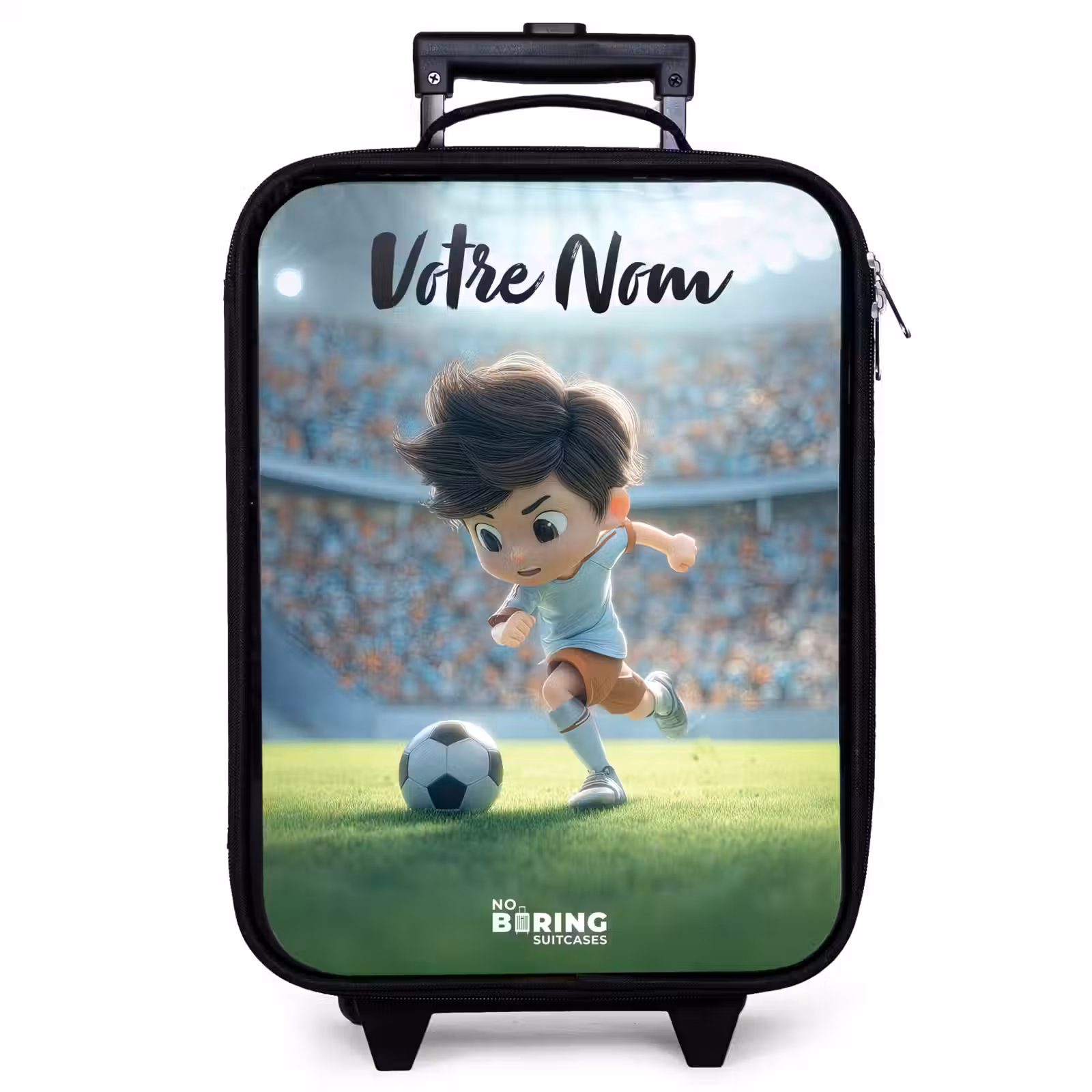 Valise enfant avec nom - Garçon - Stade - Football - Soleil — 1