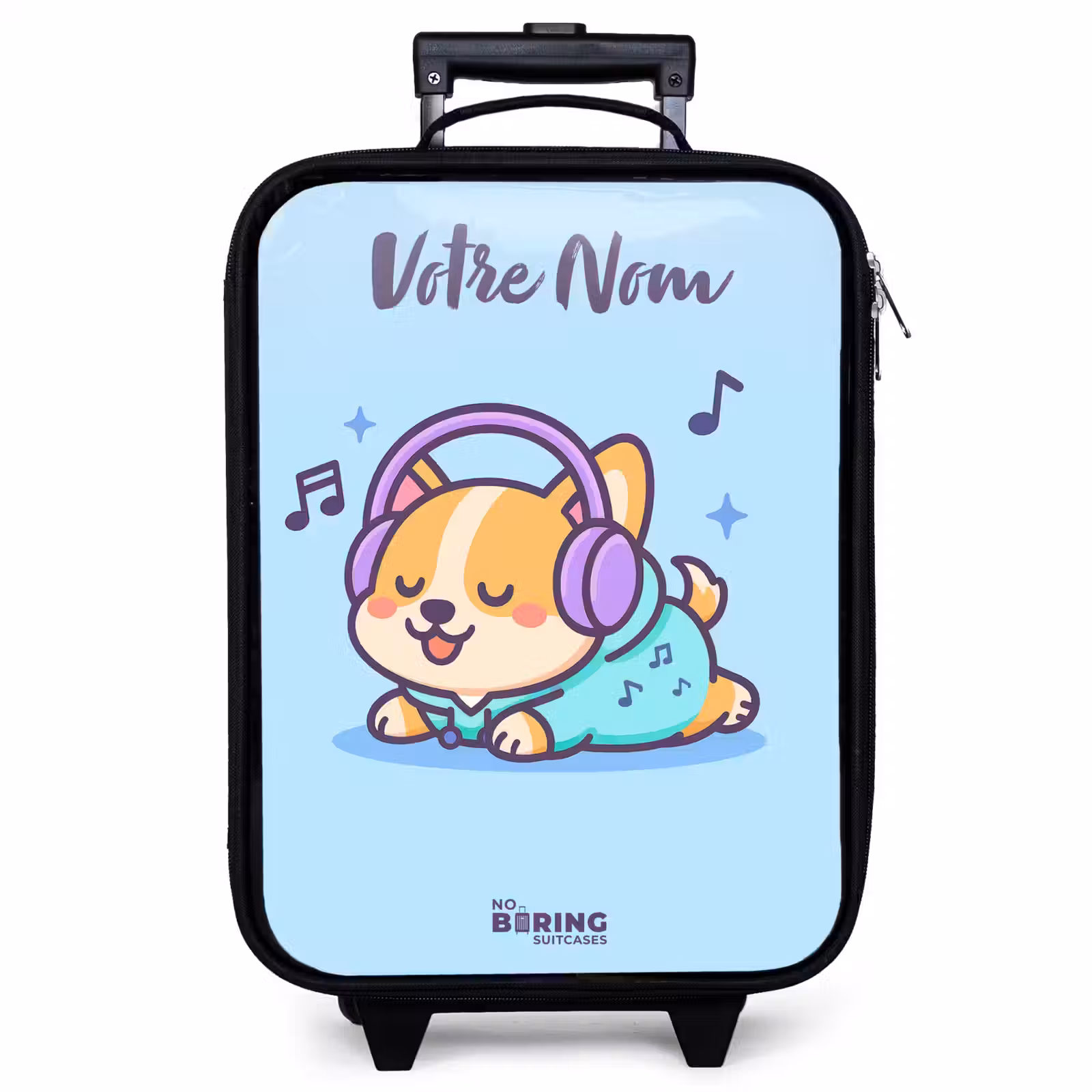 Valise enfant avec nom - Kawai - Chien - Musique — 1