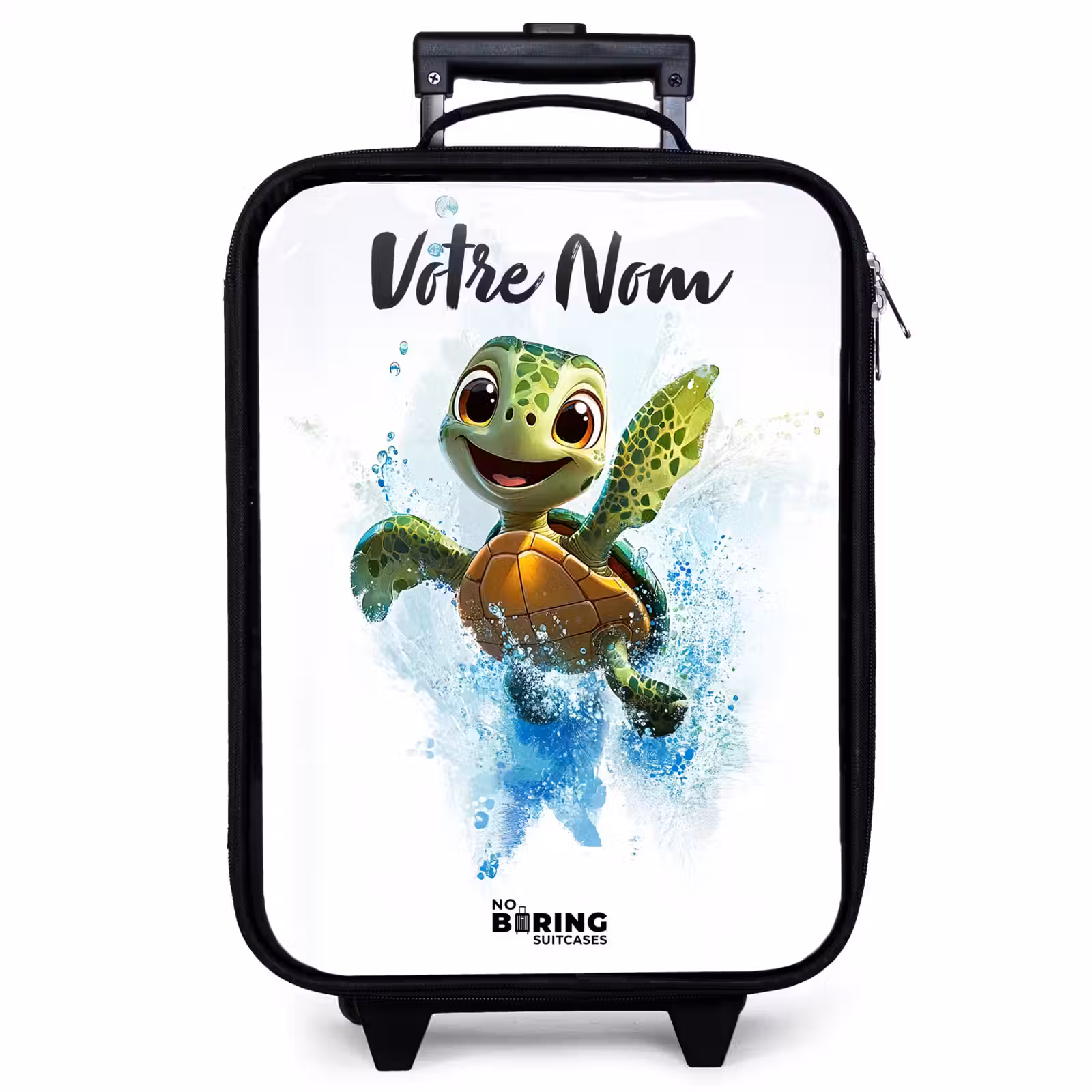 Valise enfant avec nom - Tortue - Eau - Vert — 1