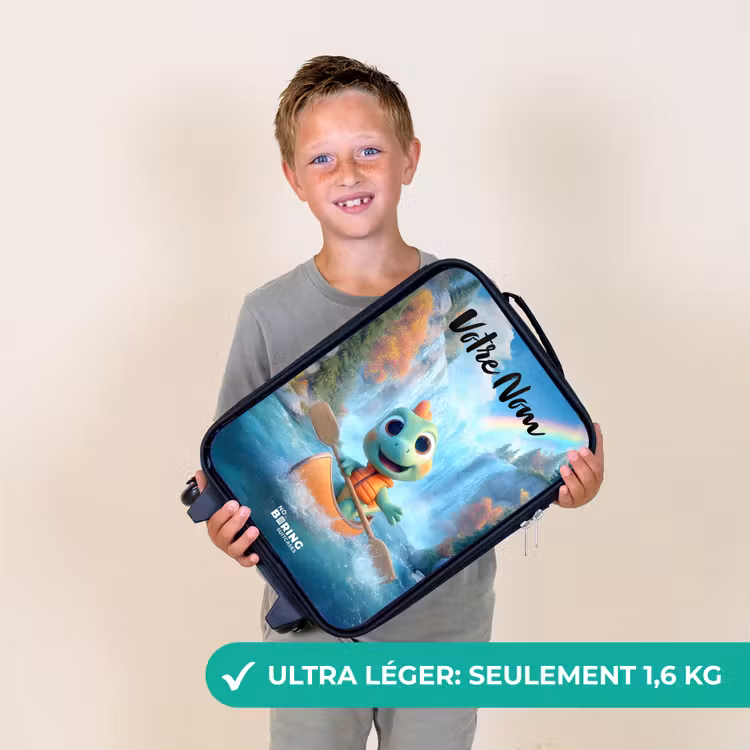Valise enfant avec nom - Dino - Nature - Cascade — 2