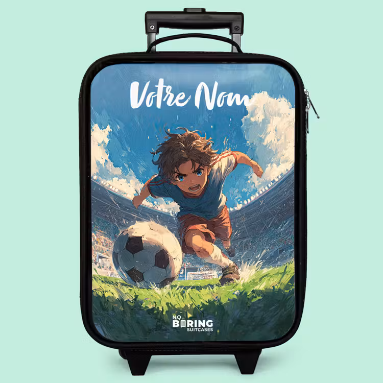Valise enfant avec nom - Football - Pelouse - Stade - Peinture — 3