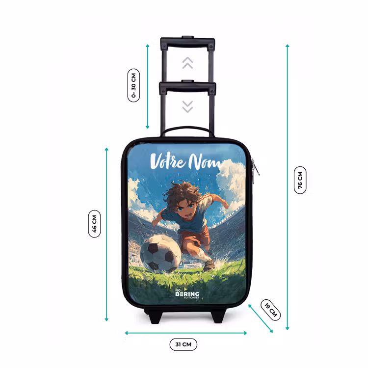 Valise enfant avec nom - Football - Pelouse - Stade - Peinture — 7