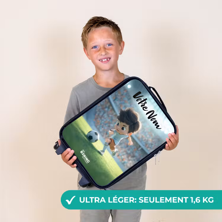 Valise enfant avec nom - Garçon - Stade - Football - Soleil — 2