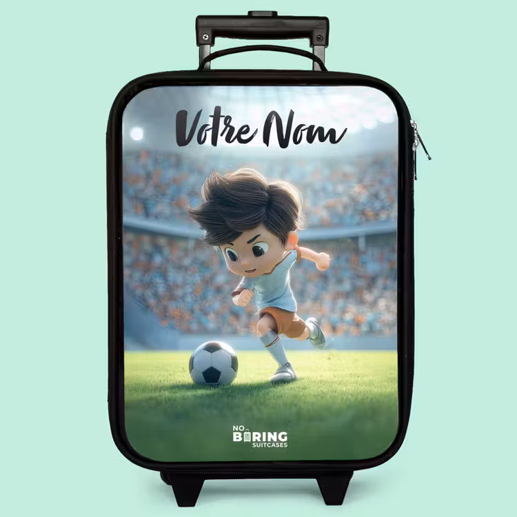 Valise enfant avec nom - Garçon - Stade - Football - Soleil — 3