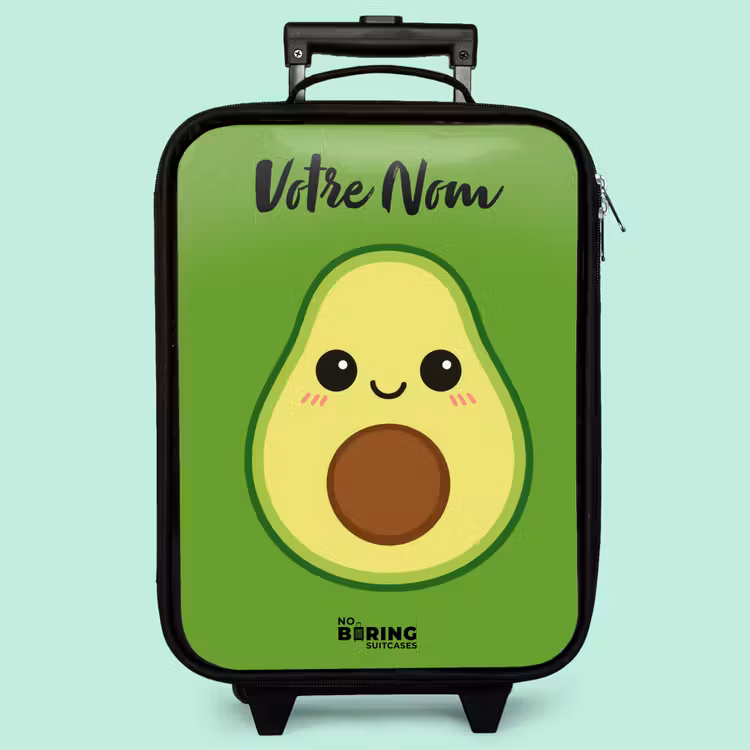 Valise enfant avec nom - Kawai - Avocado - Vert — 3