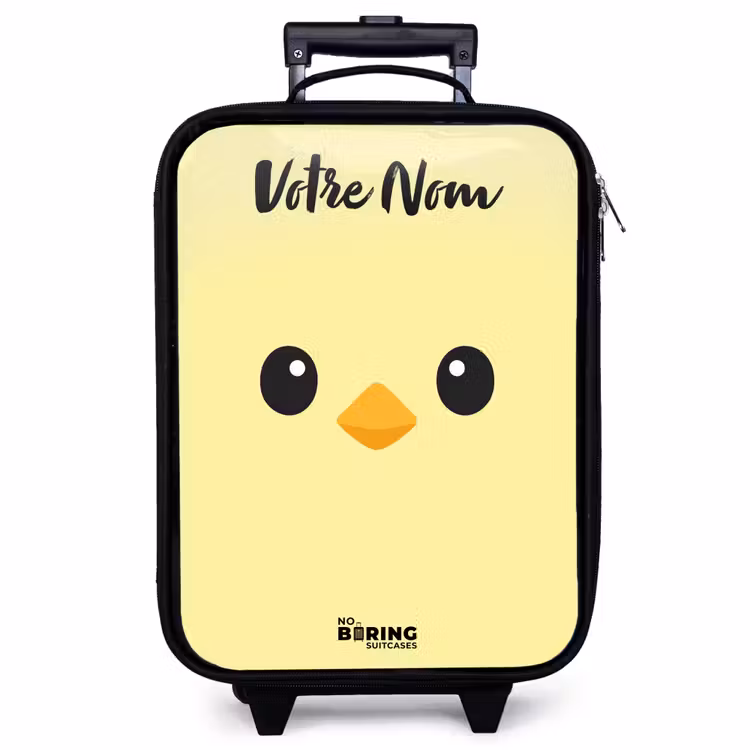 Valise enfant avec nom - Kawai - Chick - Jaune — 1