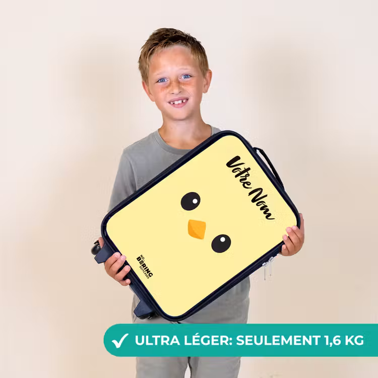 Valise enfant avec nom - Kawai - Chick - Jaune — 2
