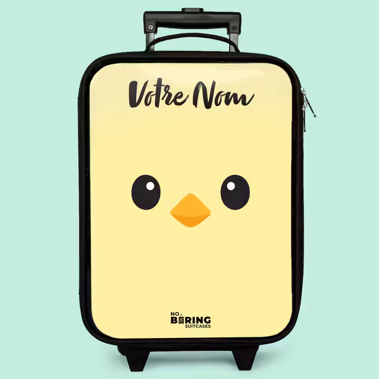 Valise enfant avec nom - Kawai - Chick - Jaune — 3