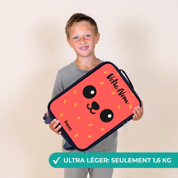 Valise enfant avec nom - Kawai - Fraise - Rouge — 2