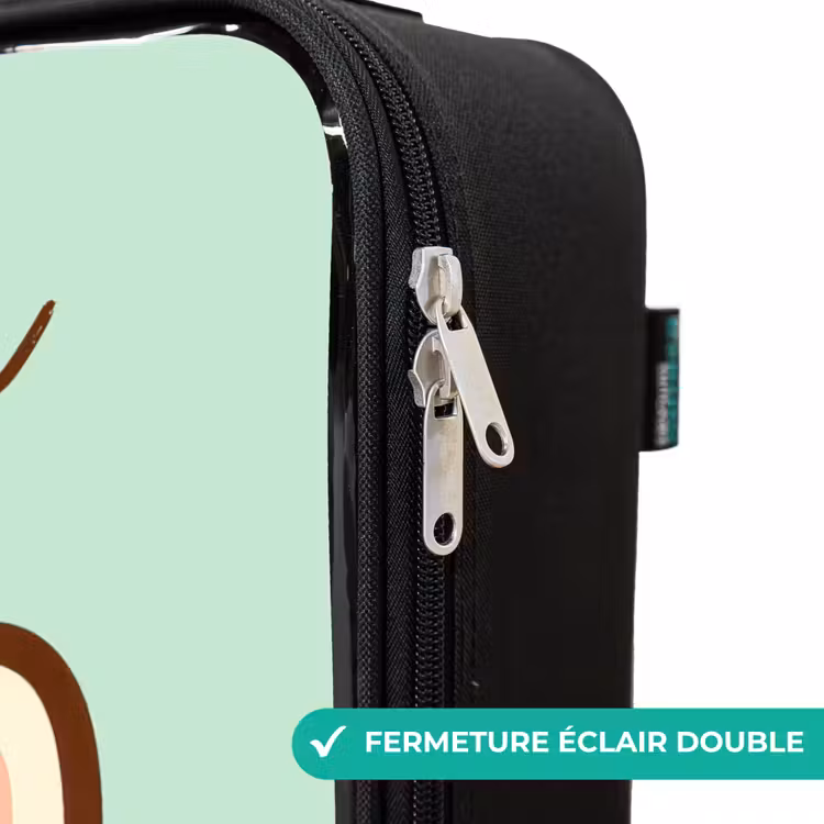 Valise enfant avec nom - Kawai - Panda rouge - Vert — 6