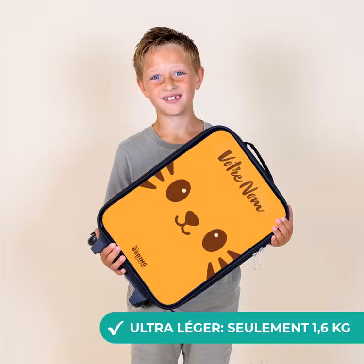 Valise enfant avec nom - Kawai - Tiger - Orange — 2