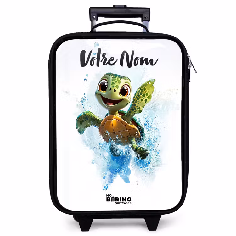 Valise enfant avec nom - Tortue - Eau - Vert — 1