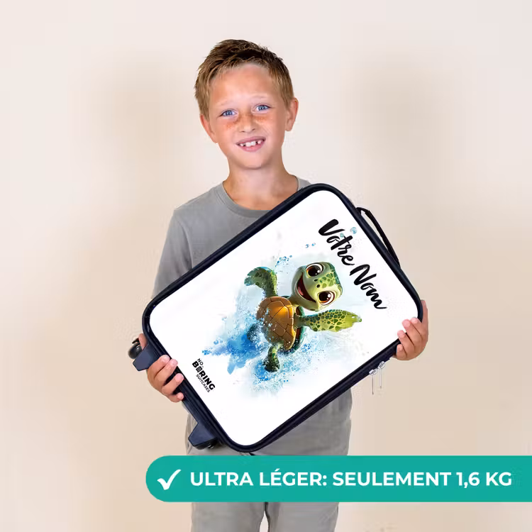 Valise enfant avec nom - Tortue - Eau - Vert — 2