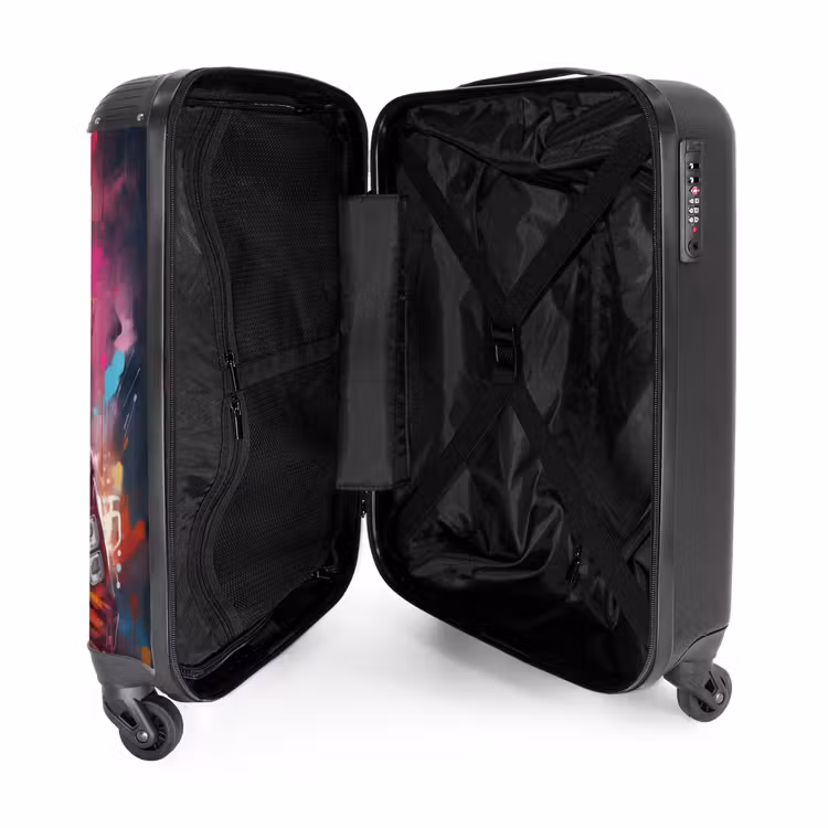 Valise - Panda avec pelage orange et éclaboussures de peinture — 4