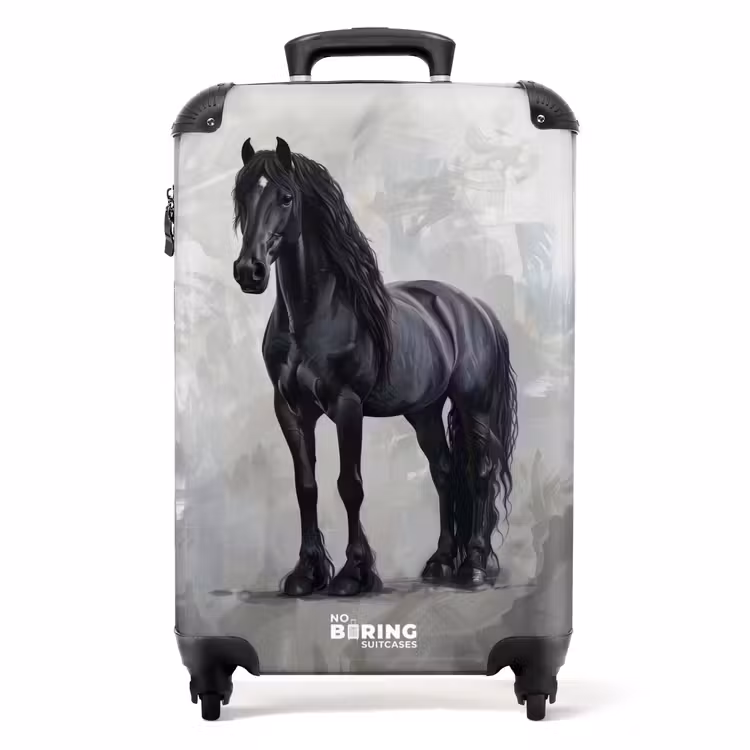 Valise - Portrait statique d'un cheval noir — 1