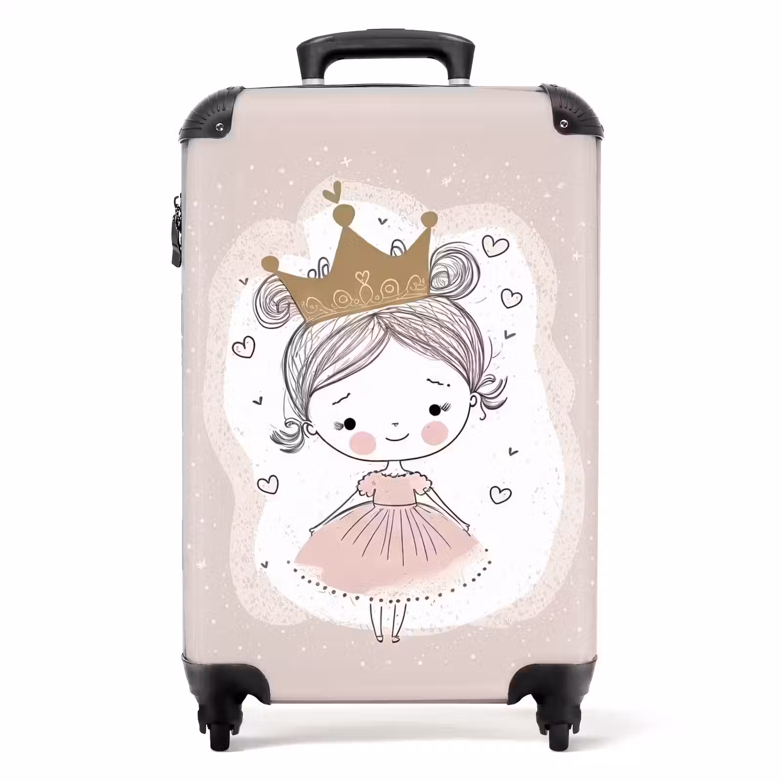 Valise - Princesse sur fond coloré avec des cœurs — 1