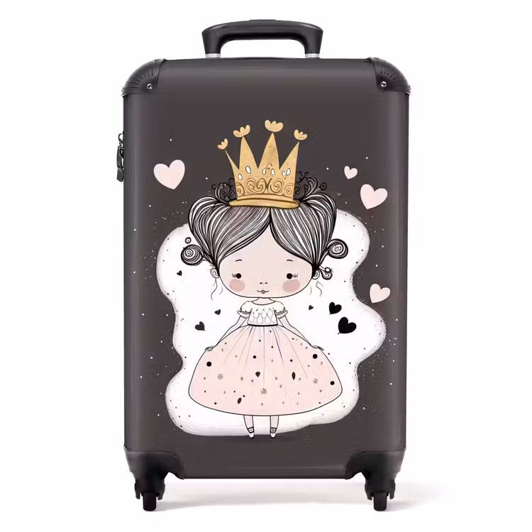 Valise - Petite princesse sur fond noir — 1