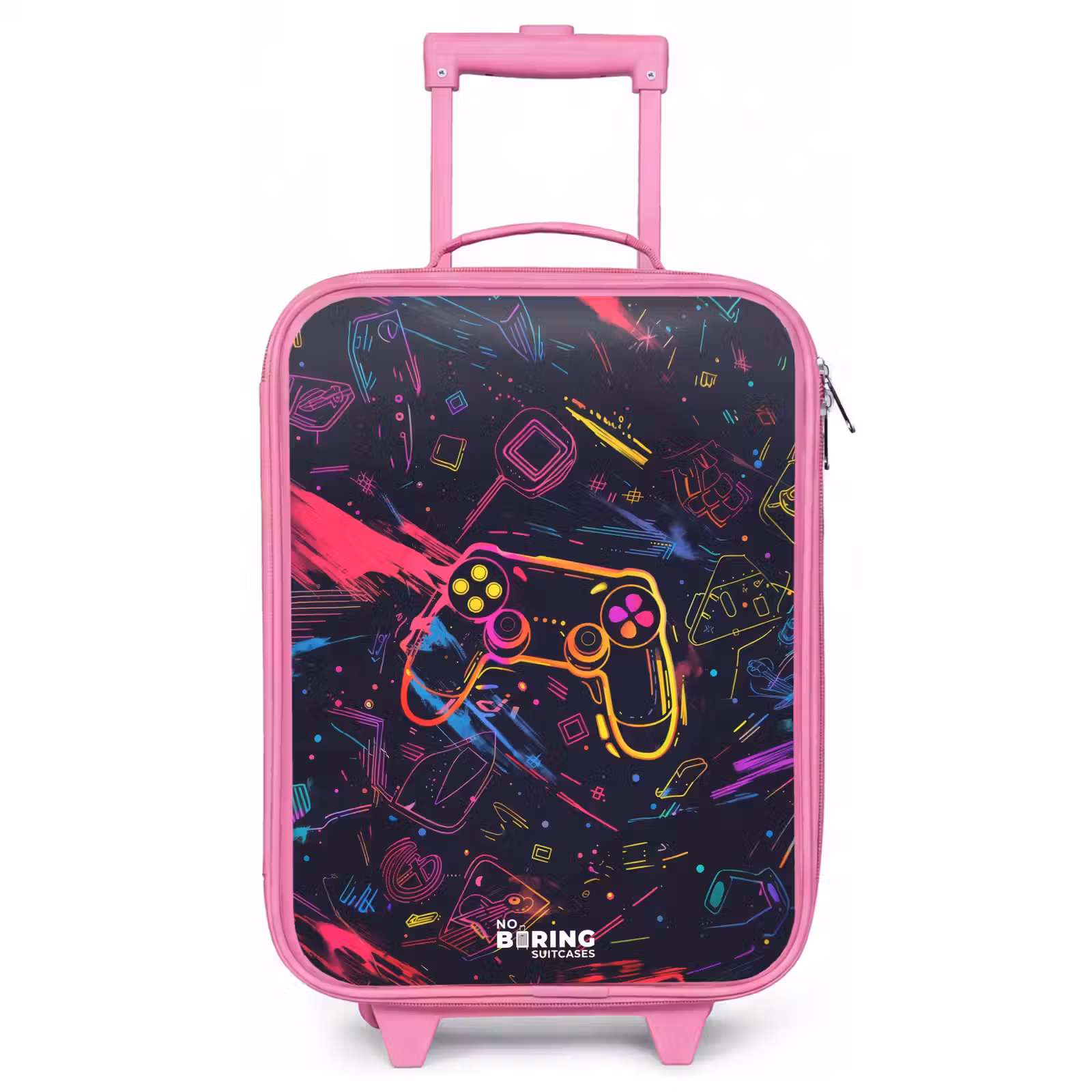 Valise enfant - Rose - L'univers des jeux en style néon — 1