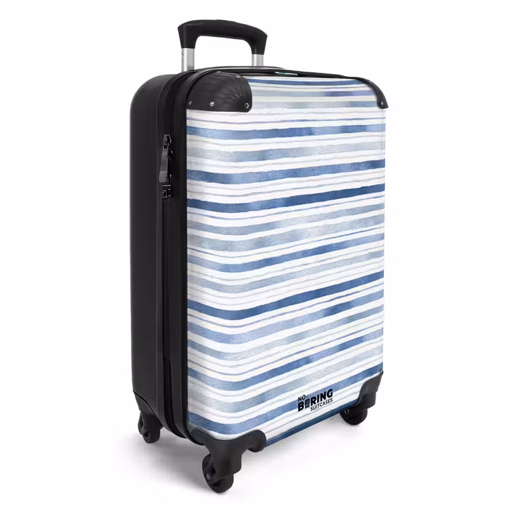 Valise - Motif à rayures bleu — 2
