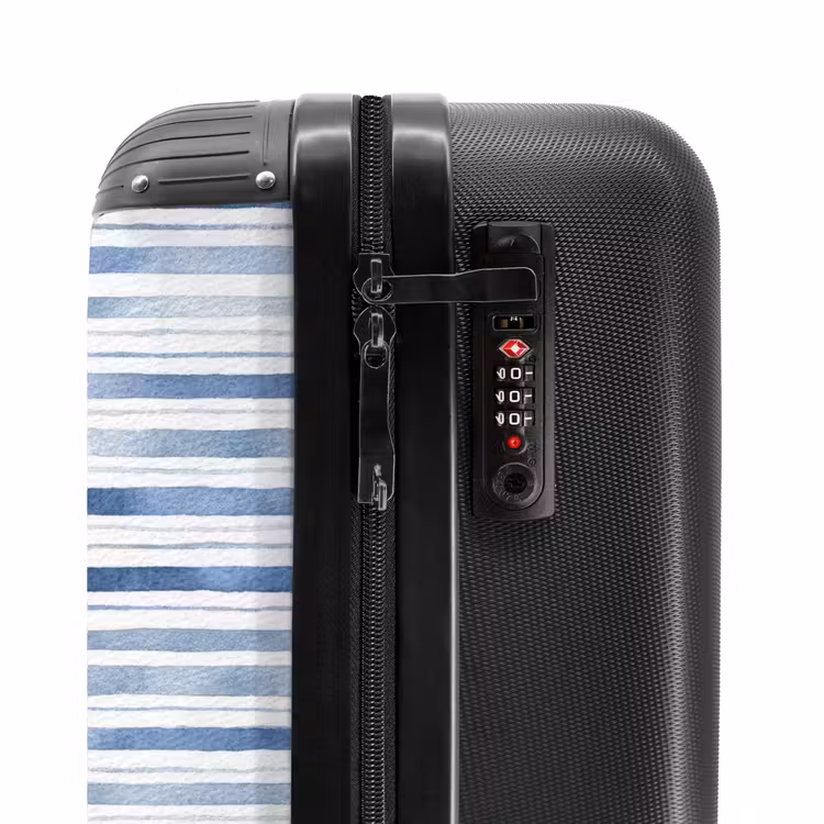 Valise - Motif à rayures bleu — 6