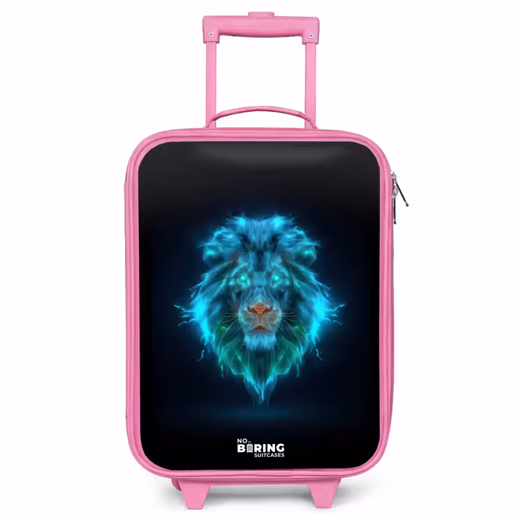 Valise enfant - Rose - Lion lumineux — 1