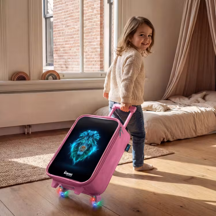 Valise enfant - Rose - Lion lumineux — 2