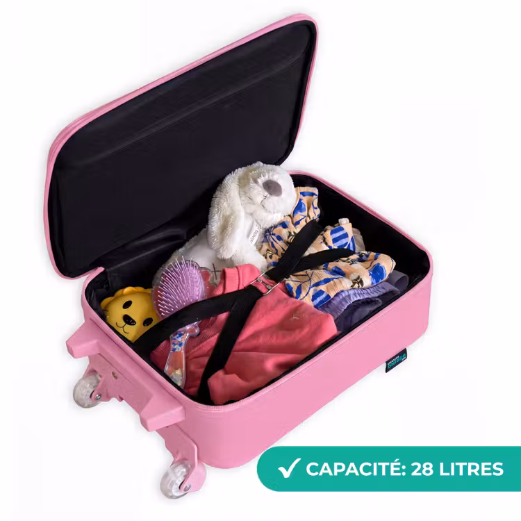 Valise enfant - Rose - Lion lumineux — 4