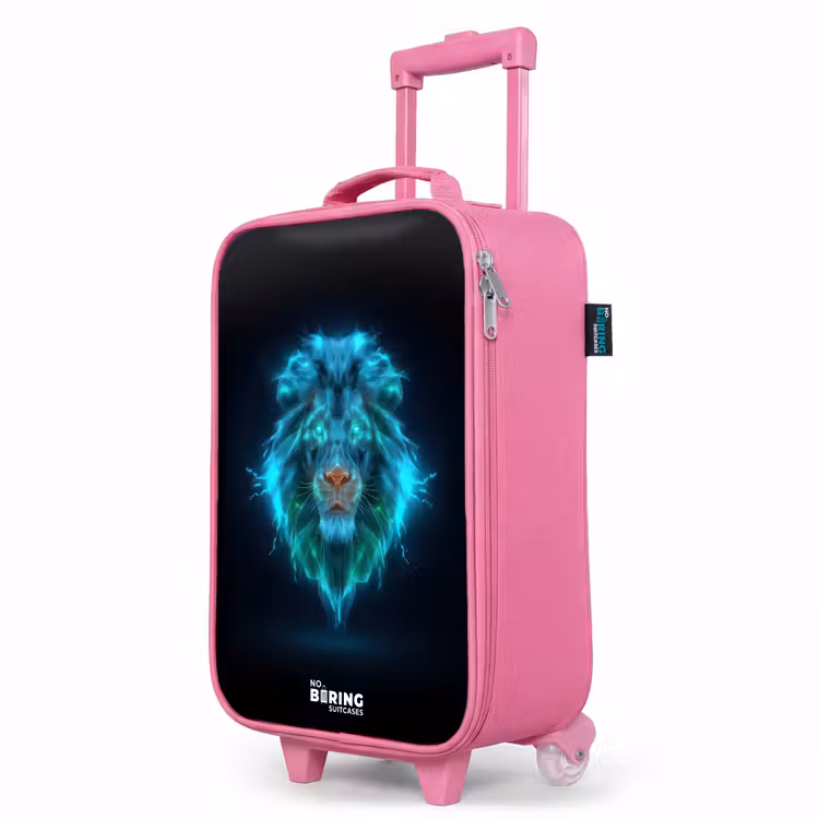 Valise enfant - Rose - Lion lumineux — 8