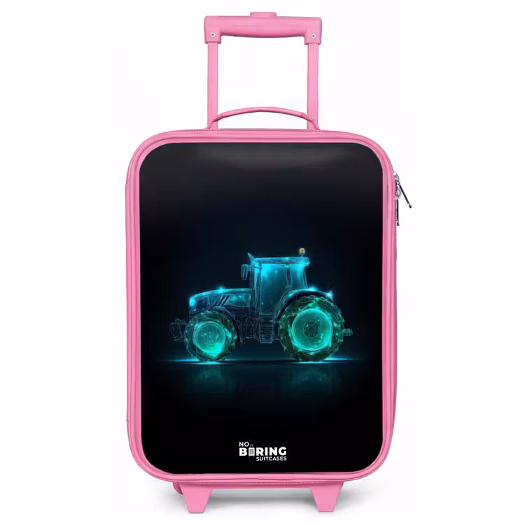 Valise enfant - Rose - Neontractor sur fond noir — 1