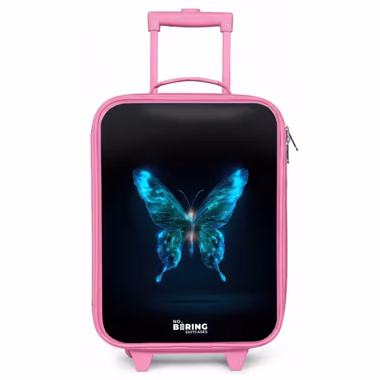 Valise enfant - Rose - Papillon numérique magique — 1