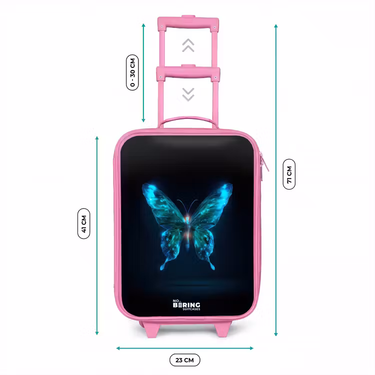Valise enfant - Rose - Papillon numérique magique — 6