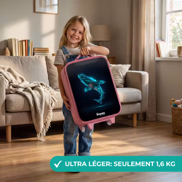 Valise enfant - Rose - Puissance du requin numérique — 3