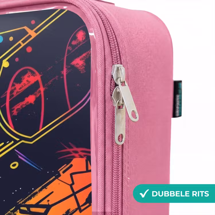 Valise enfant - Rose - Trophée sportif en néon — 7