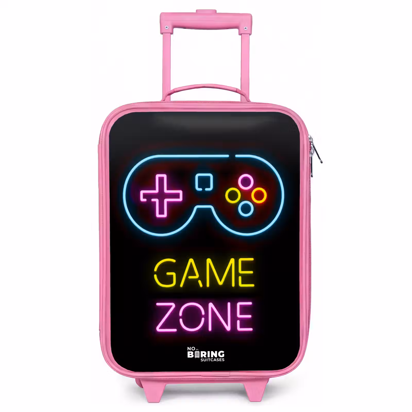 Valise enfant - Rose - Qoute avec des couleurs néon — 1