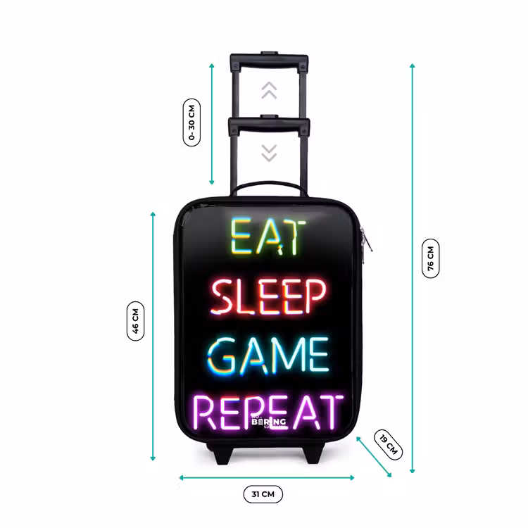 Valise enfant - Qoute avec des néons — 7